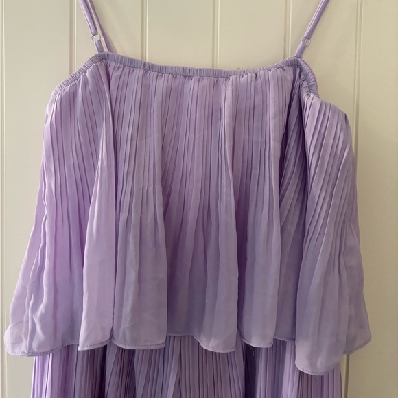 NWT Lavender EXLURA Pleated Shorts Romper Dress - Picture 6 of 8